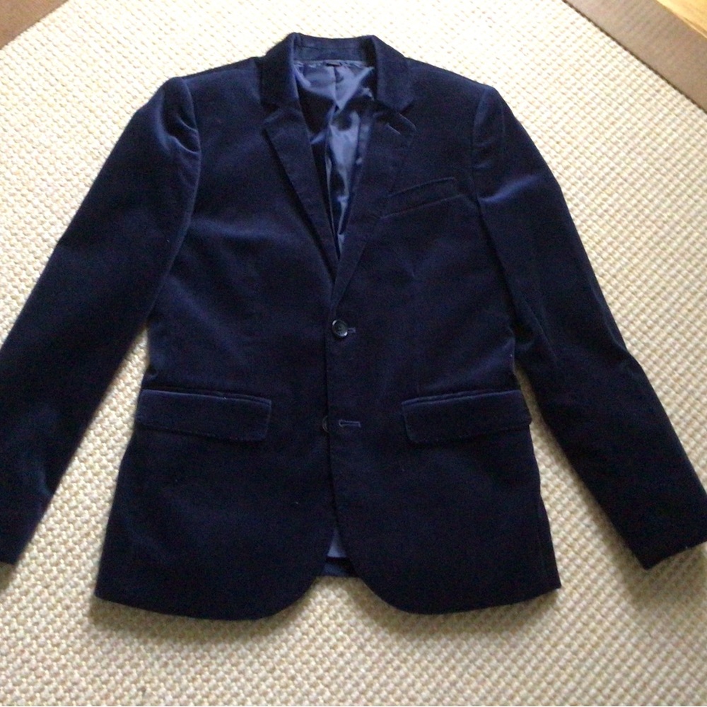 Crewcuts Blue Velvet Blazer